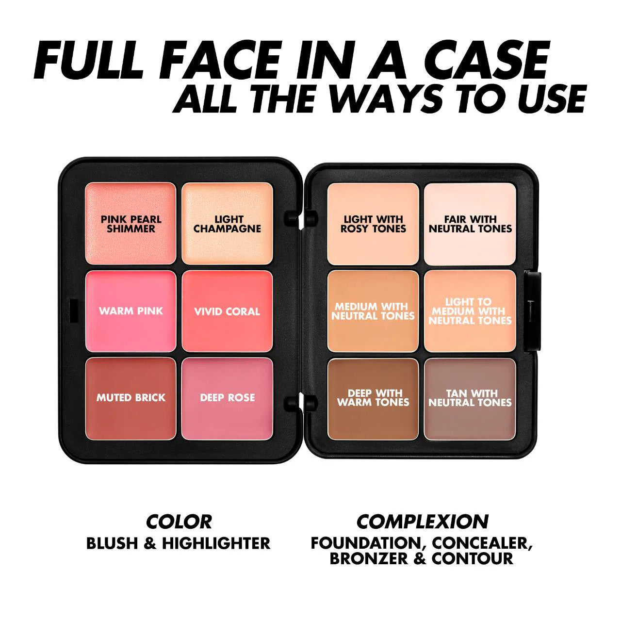 Paleta de maquillaje - HD Skin Face Essentials – Longwear Full Face Cream Palette