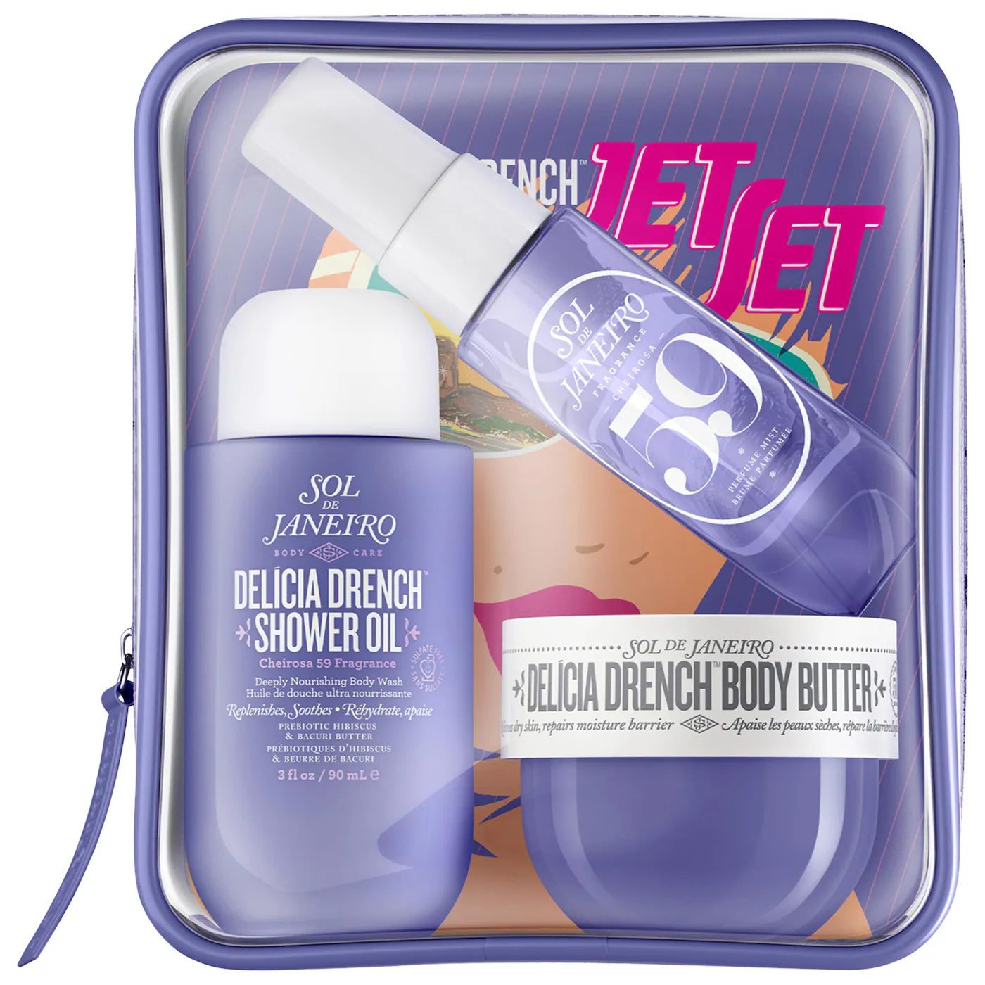 Set Skincare y Fragancia - Delícia Drench Jet Set