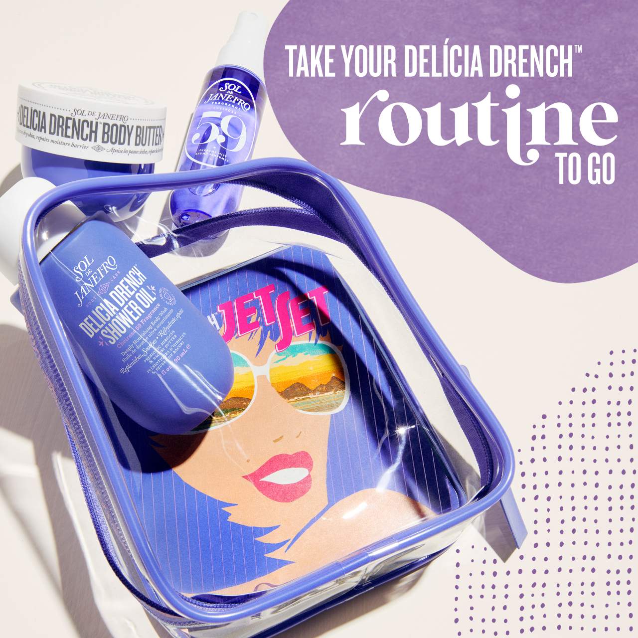 Set Skincare y Fragancia - Delícia Drench Jet Set