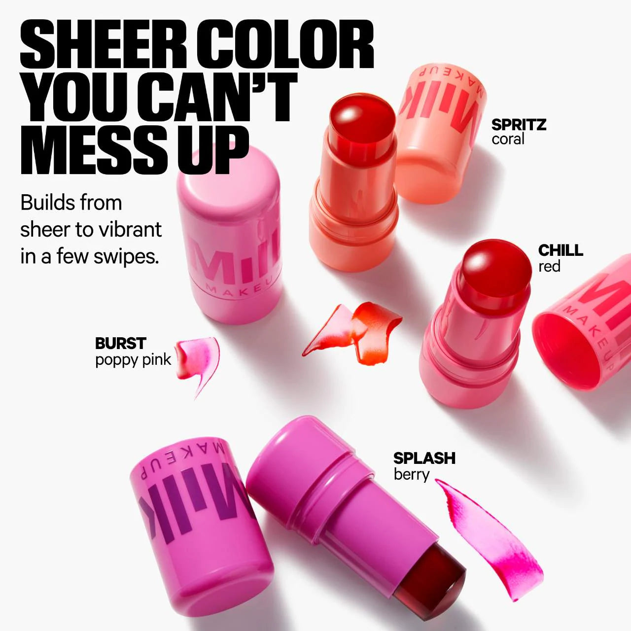 milk Tinta de mejillas y labios en gel - Cooling Water Jelly Tint Lip + Cheek Blush Stain