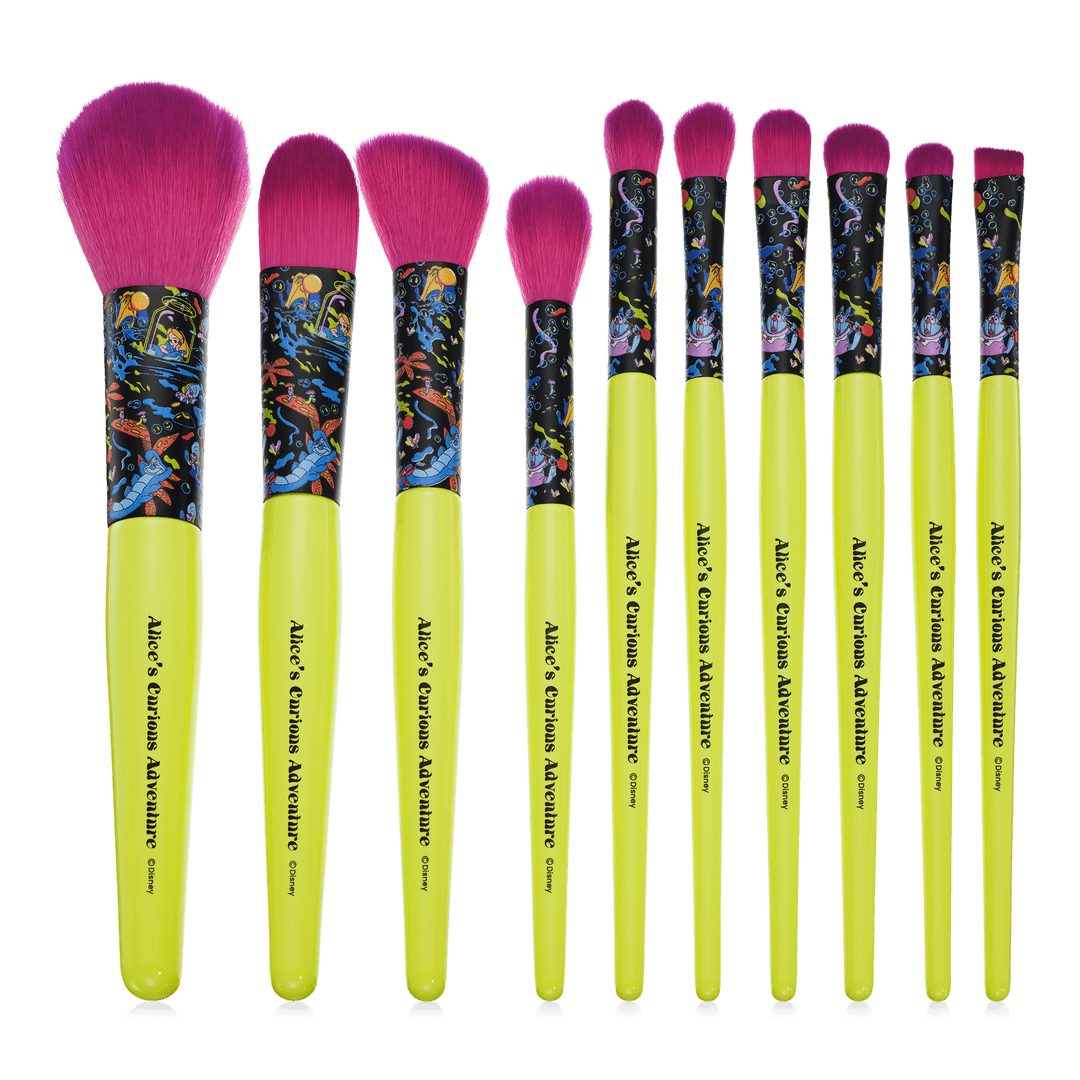 Set de Brochas de Maquillaje - Disney Alicia en el Pais de las Maravillas 10 Piezas