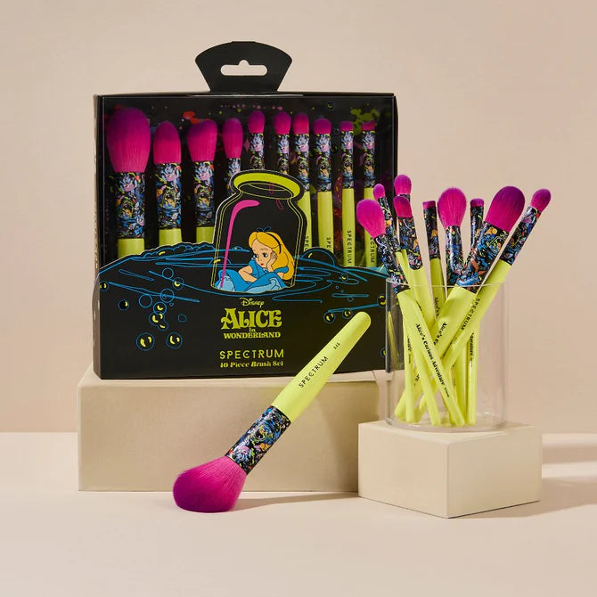 Set de Brochas de Maquillaje - Disney Alicia en el Pais de las Maravillas 10 Piezas