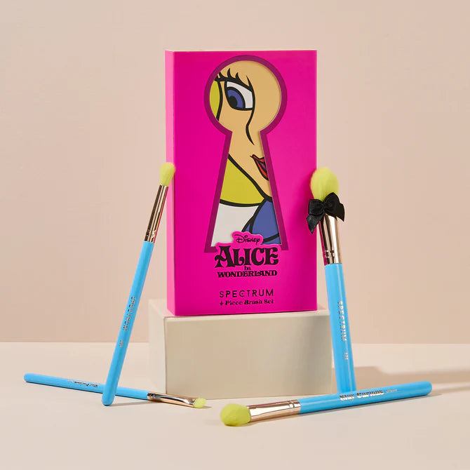 Set de Brochas de Maquillaje - Disney Alicia en el Pais de las Maravillas 4 Piezas EDICION LIMITADA