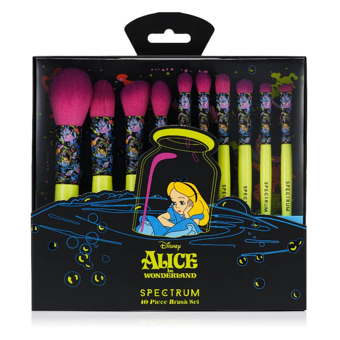 Set de Brochas de Maquillaje - Disney Alicia en el Pais de las Maravillas 10 Piezas