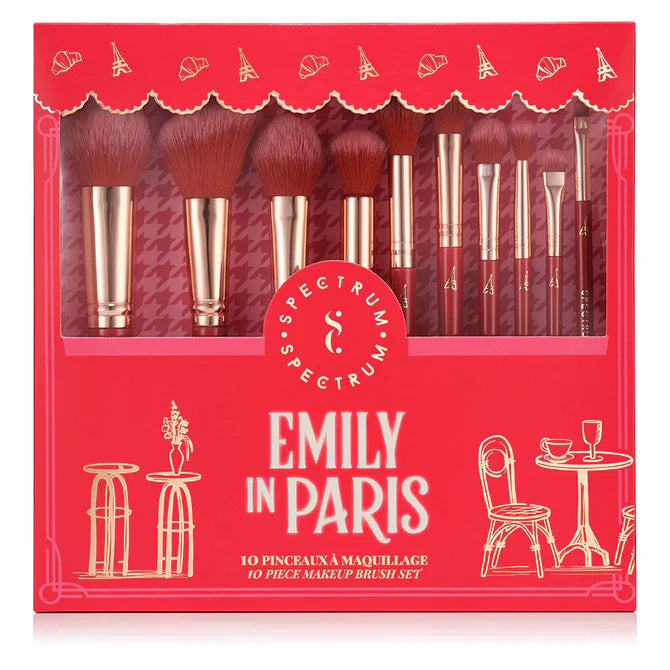 Set de Brochas de Maquillaje - Emily in Paris 10 Piezas