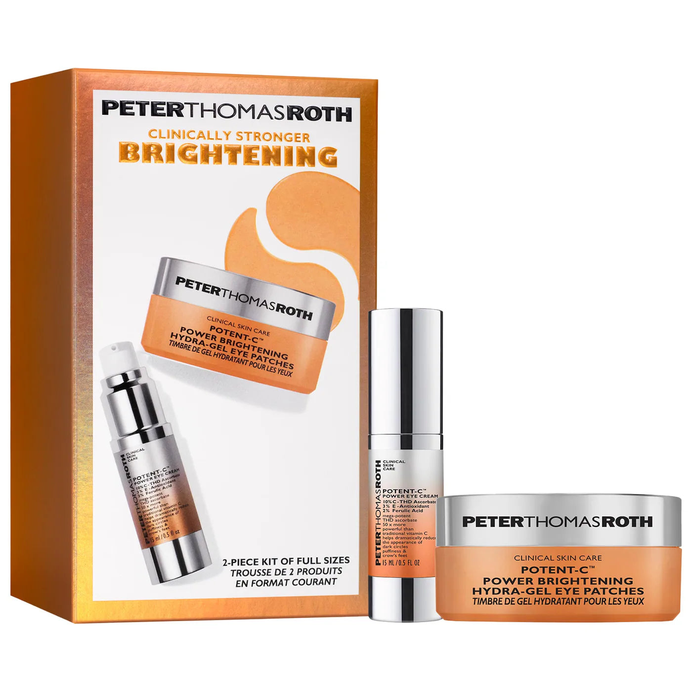 Set Skincare para ojos - Clinically Stronger Brightening Full-Size 2-Piece Kit