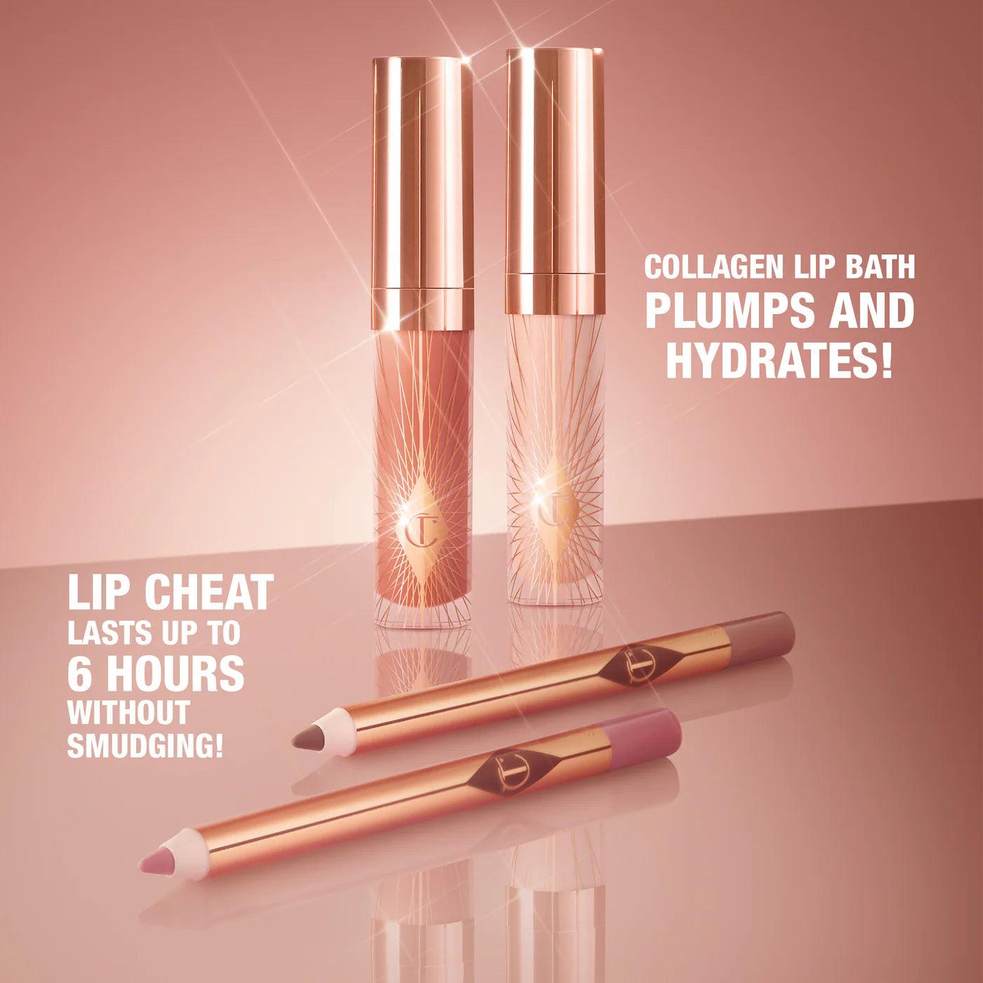 Mini Glossy Pink Lip Gloss + Lip Liner Set - By Mary Spahn