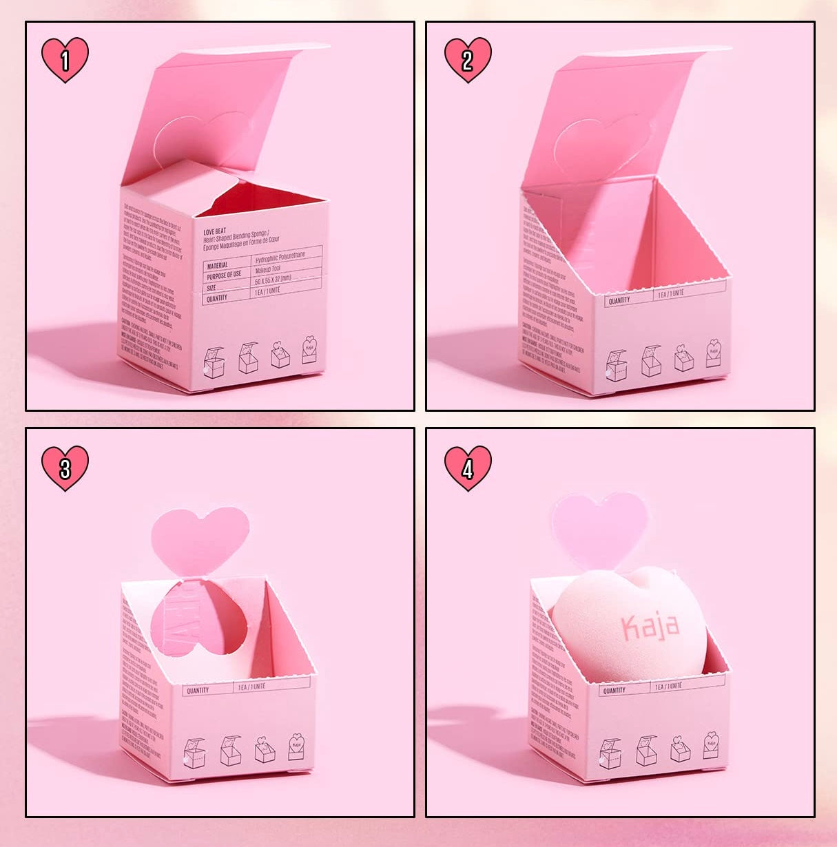 Esponja de maquillaje - Love Beat Heart shaped Blending Sponge