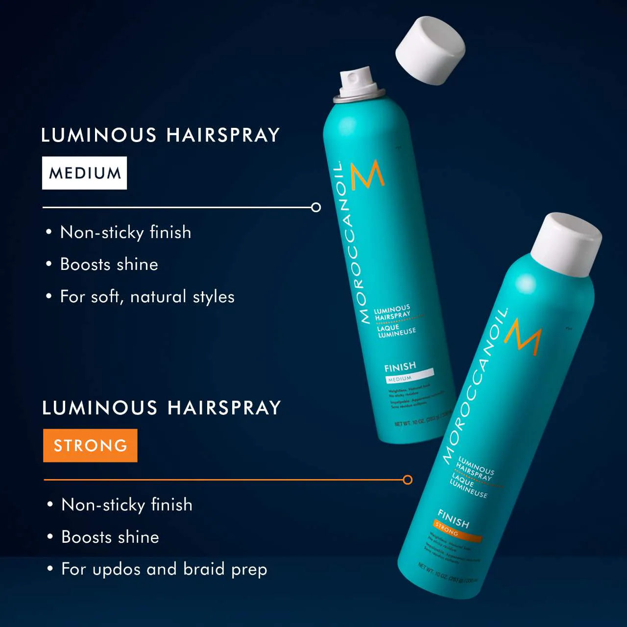 Spray Fijador para cabello - Moroccanoil Luminous Hairspray Strong Finish 480 ml